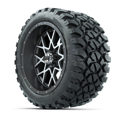 GTW® Vortex 2 Matte Gray//Machined 14 in Wheels with 23X10-R - 3/4 view