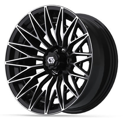 Blur 16 inch GTW golf cart wheel - Black / Machined