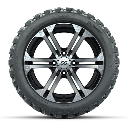 GTW® Specter Black/Machined 14 in Wheels with 23X10-R14 Noma - front view