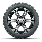 GTW® Specter Black/Machined 14 in Wheels with 23X10-R14 Noma - front view