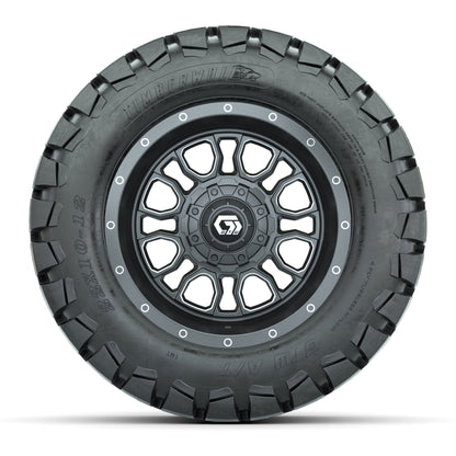 GTW® Volt Gunmetal 12 in Wheels with 22X10-12 Timberwolf All-Terrain Tires – Full Set