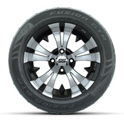 GTW® Vampire Black/Machined 14 in Wheels with 255/45-R14 Fus - front view
