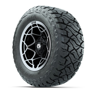 GTW Nexus Black/Machined 12 in Wheels with 23x10.00-R12 Maverick All-Terrain Tires – Full Set
