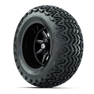 GTW Reaper Black/Machined 14 in Wheels with 23X10-14 Predator All-Terrain Tires – Full Set