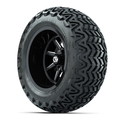 GTW Reaper Black/Machined 14 in Wheels with 23X10-14 Predator All-Terrain Tires – Full Set