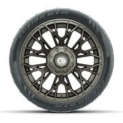 Set of (4) 14 in GTW® Stellar Matte Bronze Wheels with 205/4 - front view