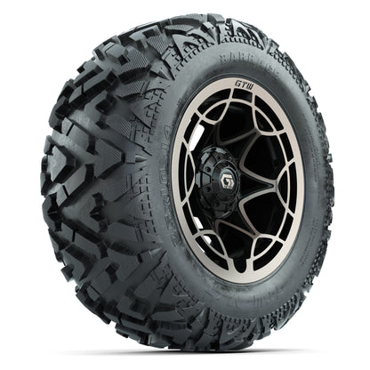 GTW Nexus Black/Bronze 14 in Wheels with 25x10-14 Barrage Mud Tires – Full Set