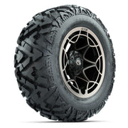 GTW Nexus Black/Bronze 14 in Wheels with 25x10-14 Barrage Mud Tires – Full Set