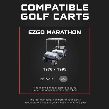 EZGO 36V Golf Cart Charger - Marathon - SB50 Anderson Plug - 36V 18A Lithium, LiFePO4, Lead Acid, AGM