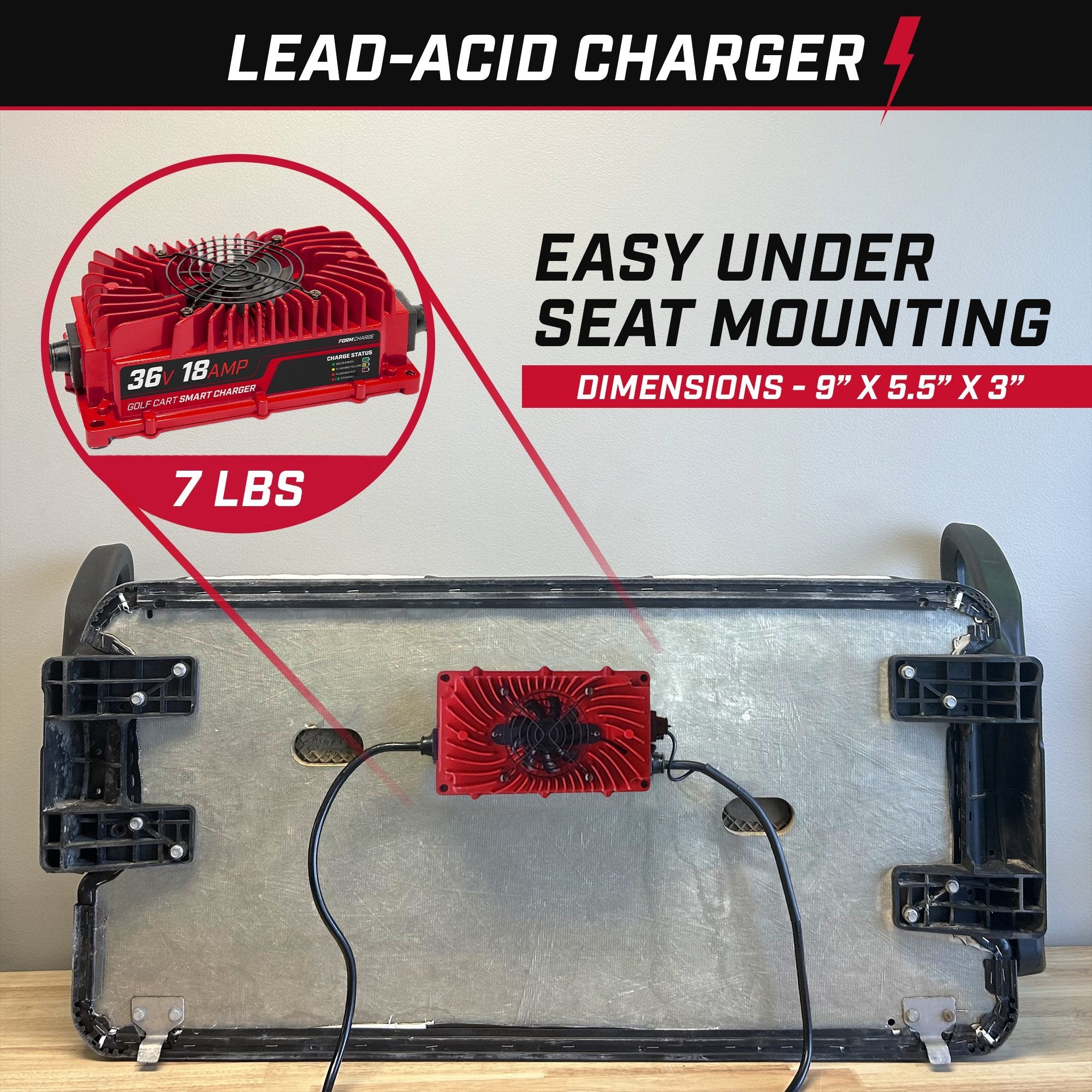 36V Universal Golf Cart Charger - Onboard - Lead Acid - PRO VERSION