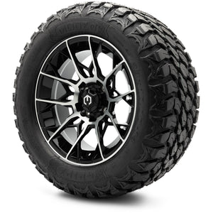MODZ® 14" Chaos Machined Black Wheels & Off-Road Tires Combo (MODZ Gripz 23x10-14)