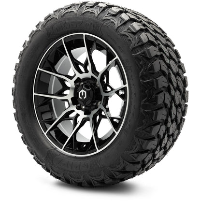 MODZ® 14" Chaos Machined Black Wheels & Off-Road Tires Combo (Arisun X-Armory All-Terrain 23x10-14 Radial)