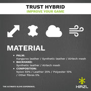 HIRZL Trust Hybrid - Golf Gloves - White / Black