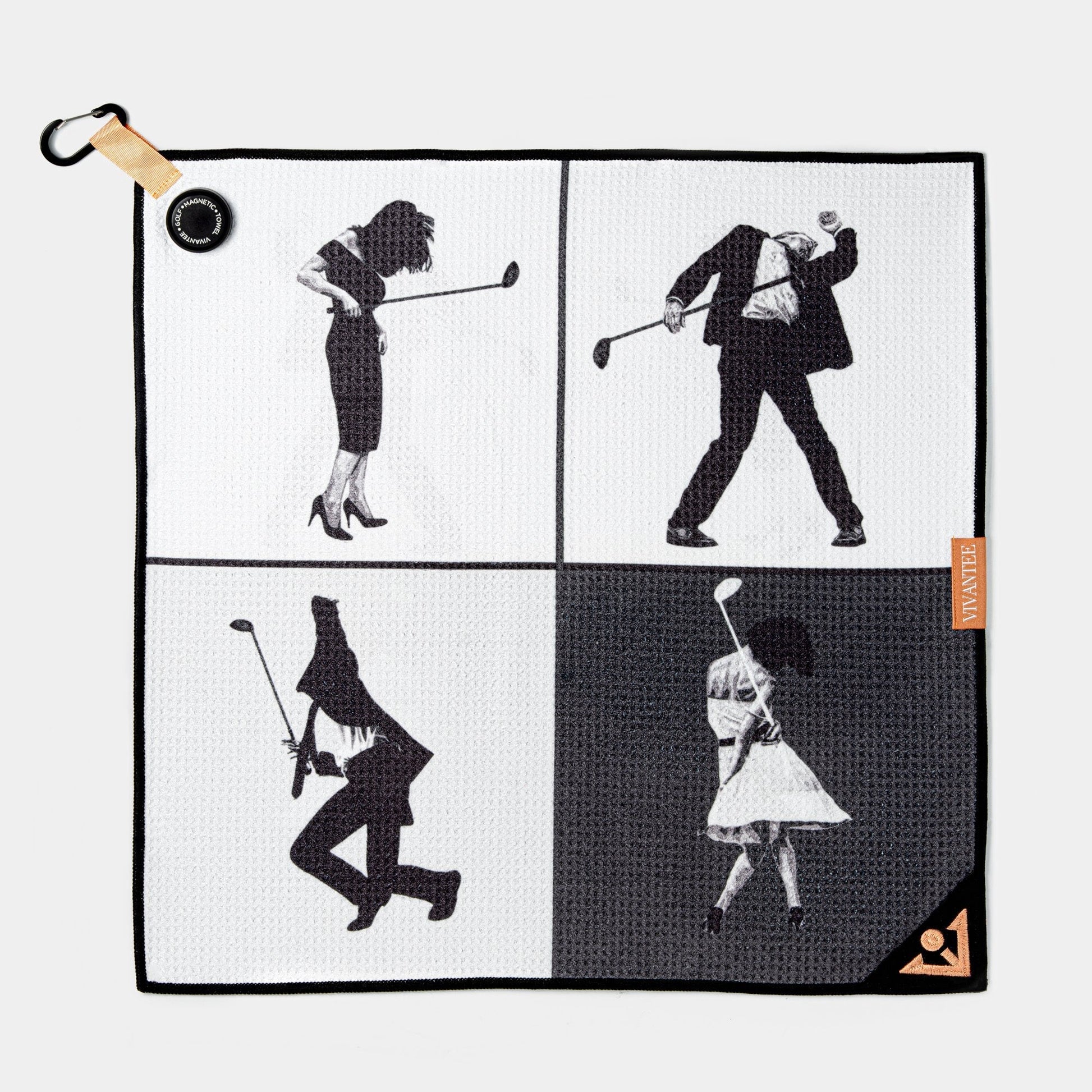 Metro Moves | Black Magnetic Golf Towel
