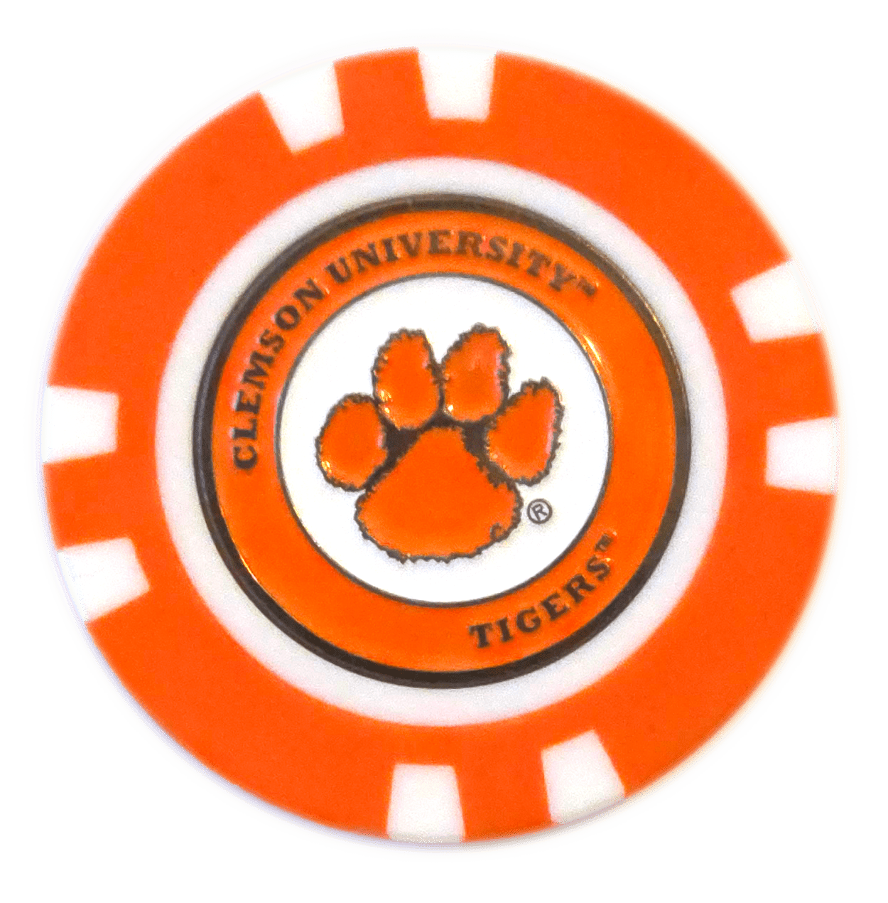 Officially Licensed Clemson Tigers Poker Chip Ball Marker