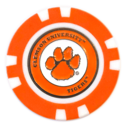 Officially Licensed Clemson Tigers Poker Chip Ball Marker