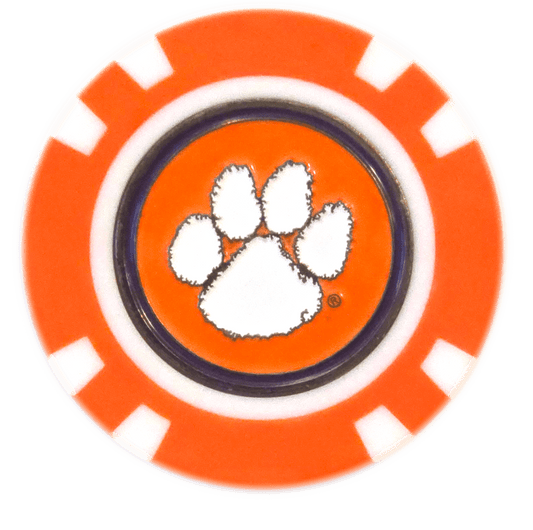 Officially Licensed Clemson Tigers Poker Chip Ball Marker