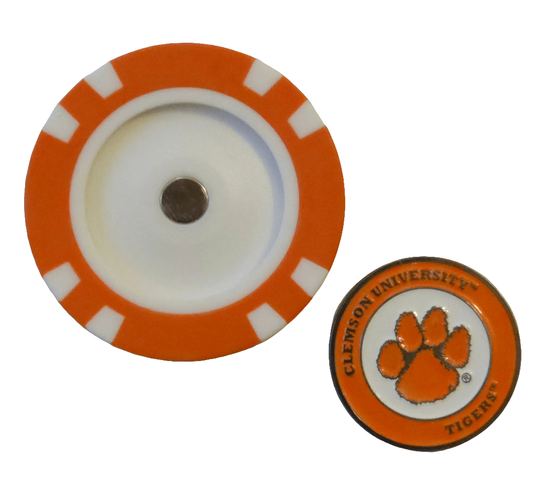 Officially Licensed Clemson Tigers Poker Chip Ball Marker