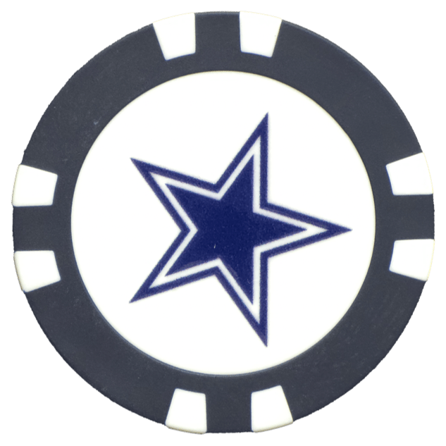 Officially Licensed Dallas Cowboys Poker Chip Ball Marker
