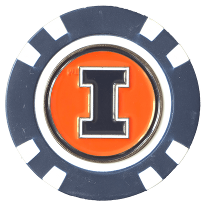 Officially Licensed Illinois Fighting Illini Poker Chip Ball Marker