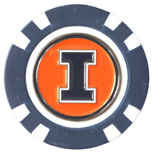Officially Licensed Illinois Fighting Illini Poker Chip Ball Marker