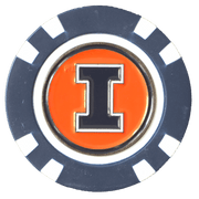 Officially Licensed Illinois Fighting Illini Poker Chip Ball Marker