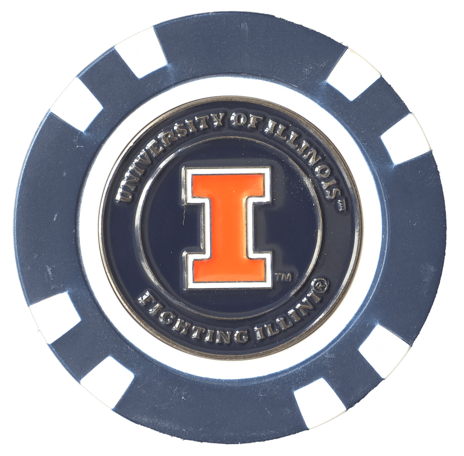 Officially Licensed Illinois Fighting Illini Poker Chip Ball Marker