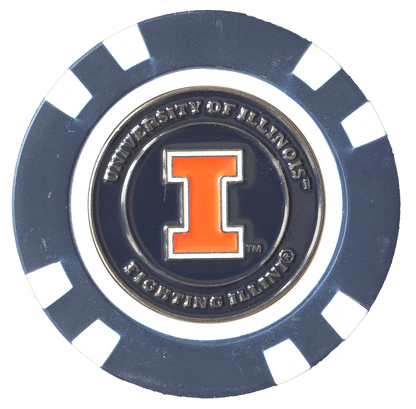 Officially Licensed Illinois Fighting Illini Poker Chip Ball Marker