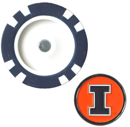 Officially Licensed Illinois Fighting Illini Poker Chip Ball Marker