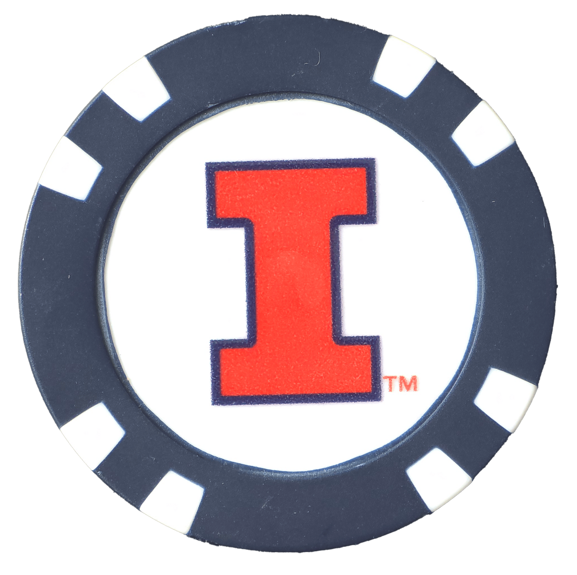 Officially Licensed Illinois Fighting Illini Poker Chip Ball Marker