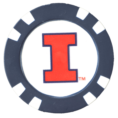 Officially Licensed Illinois Fighting Illini Poker Chip Ball Marker