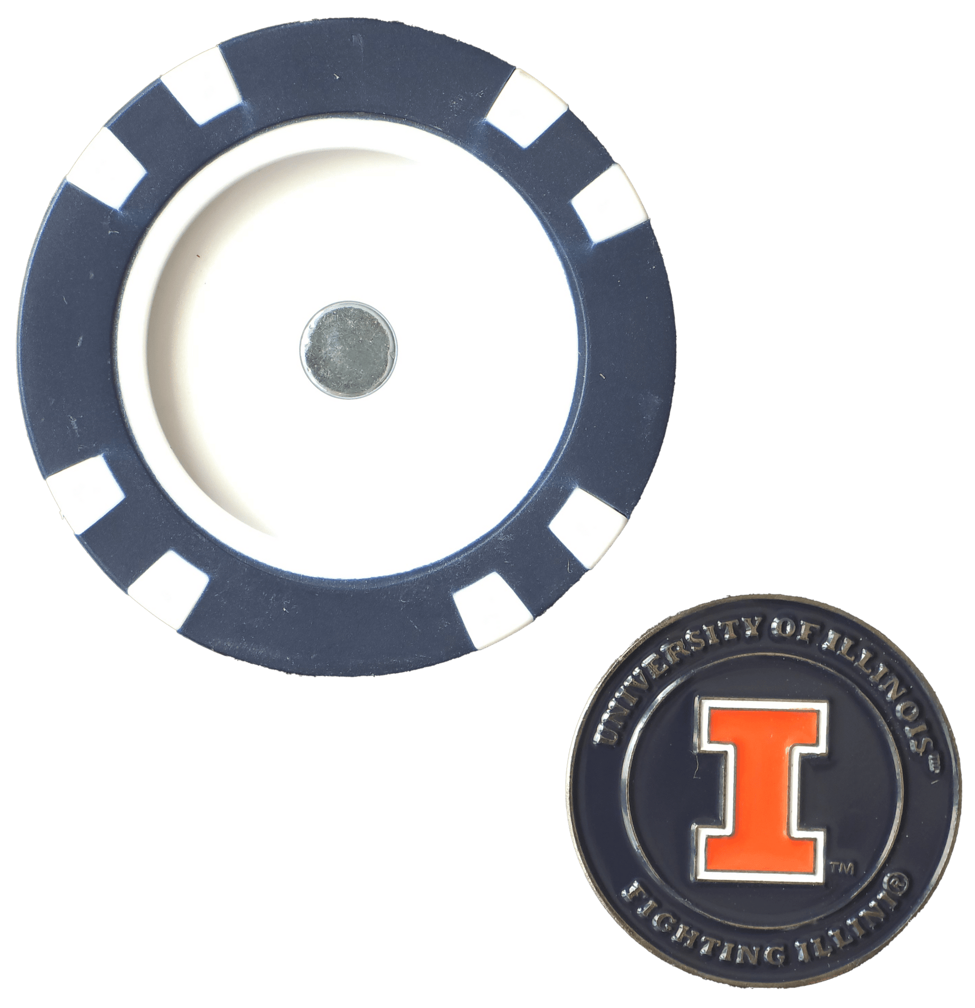 Officially Licensed Illinois Fighting Illini Poker Chip Ball Marker