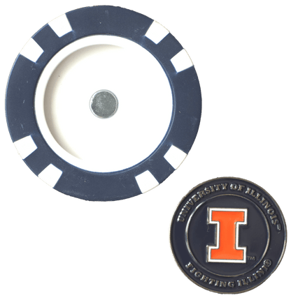 Officially Licensed Illinois Fighting Illini Poker Chip Ball Marker