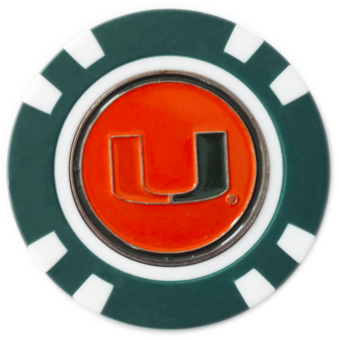 Officially Licensed Miami Hurricanes Poker Chip Ball Marker