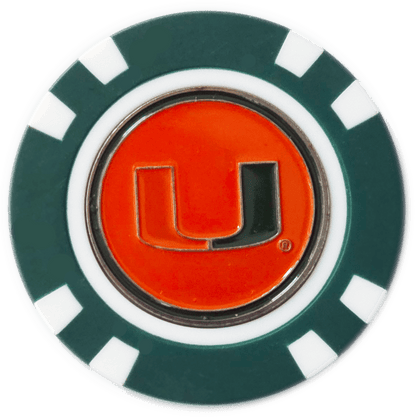 Officially Licensed Miami Hurricanes Poker Chip Ball Marker