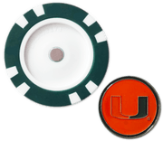 Officially Licensed Miami Hurricanes Poker Chip Ball Marker