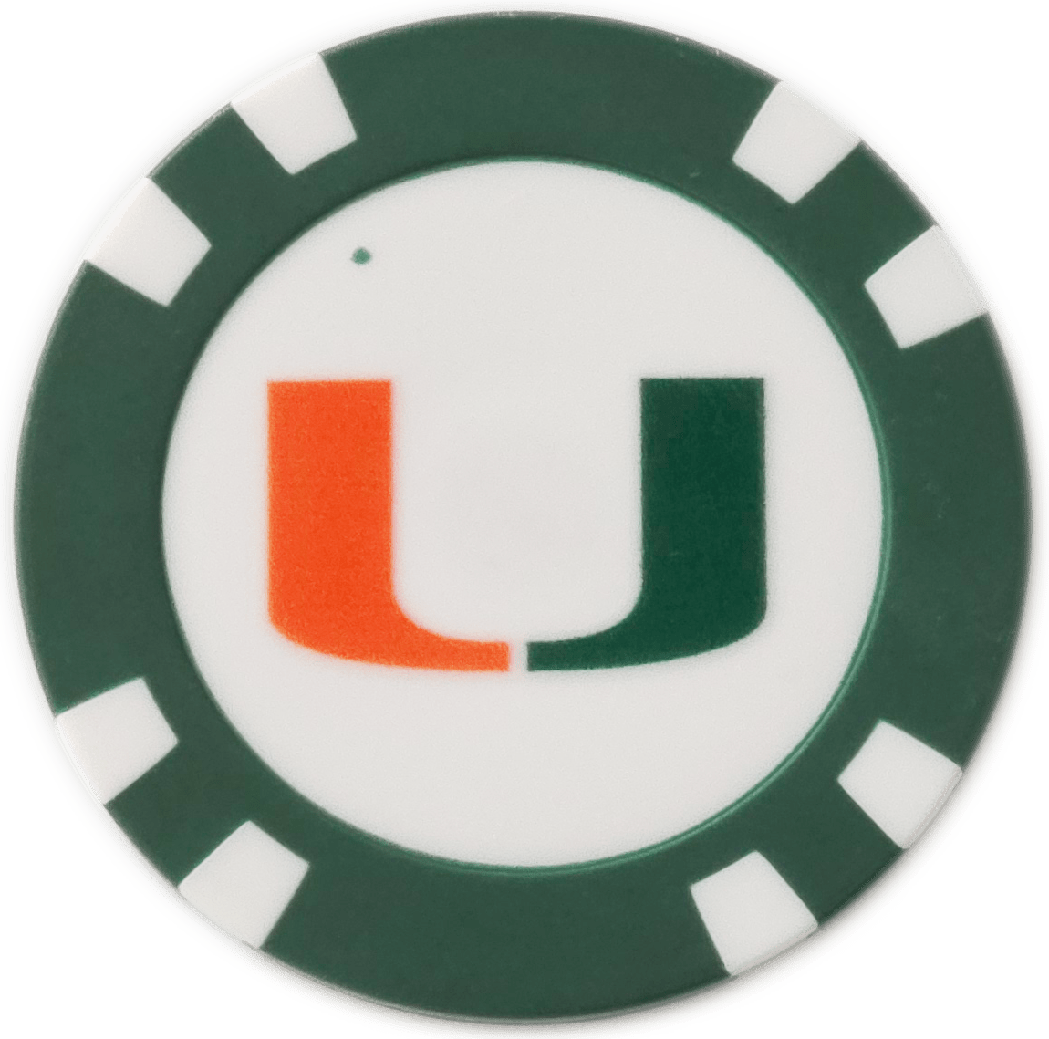 Officially Licensed Miami Hurricanes Poker Chip Ball Marker