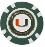 Officially Licensed Miami Hurricanes Poker Chip Ball Marker