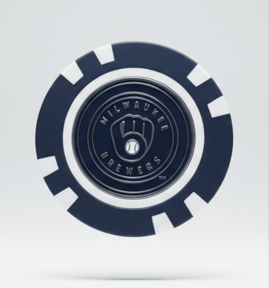 Officially Licensed Milwaukee Brewers Poker Chip Ball Marker