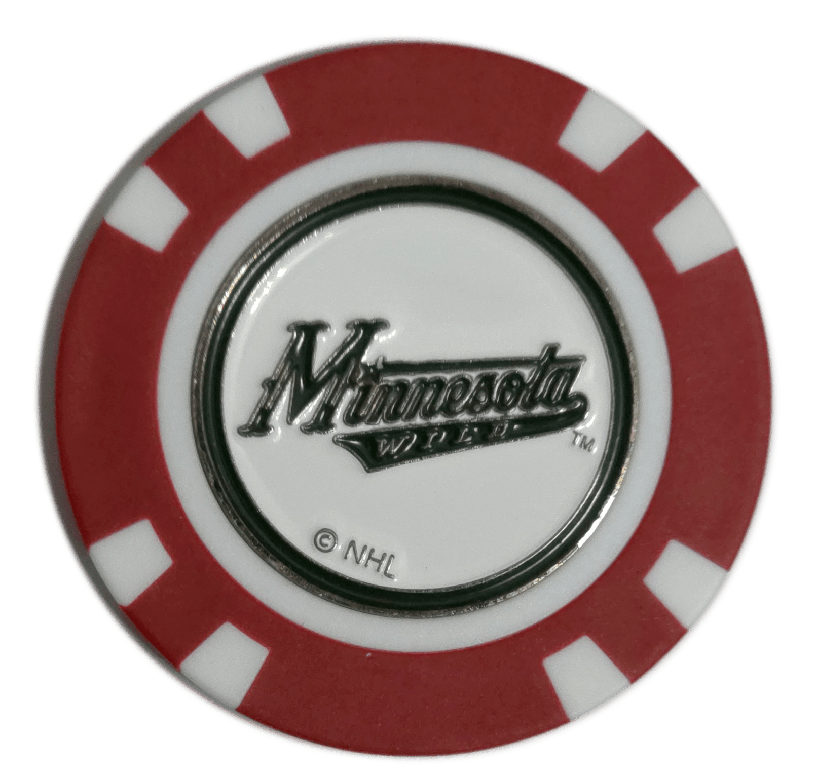 Officially Licensed Minnesota Wild Poker Chip Golf Ball Marker