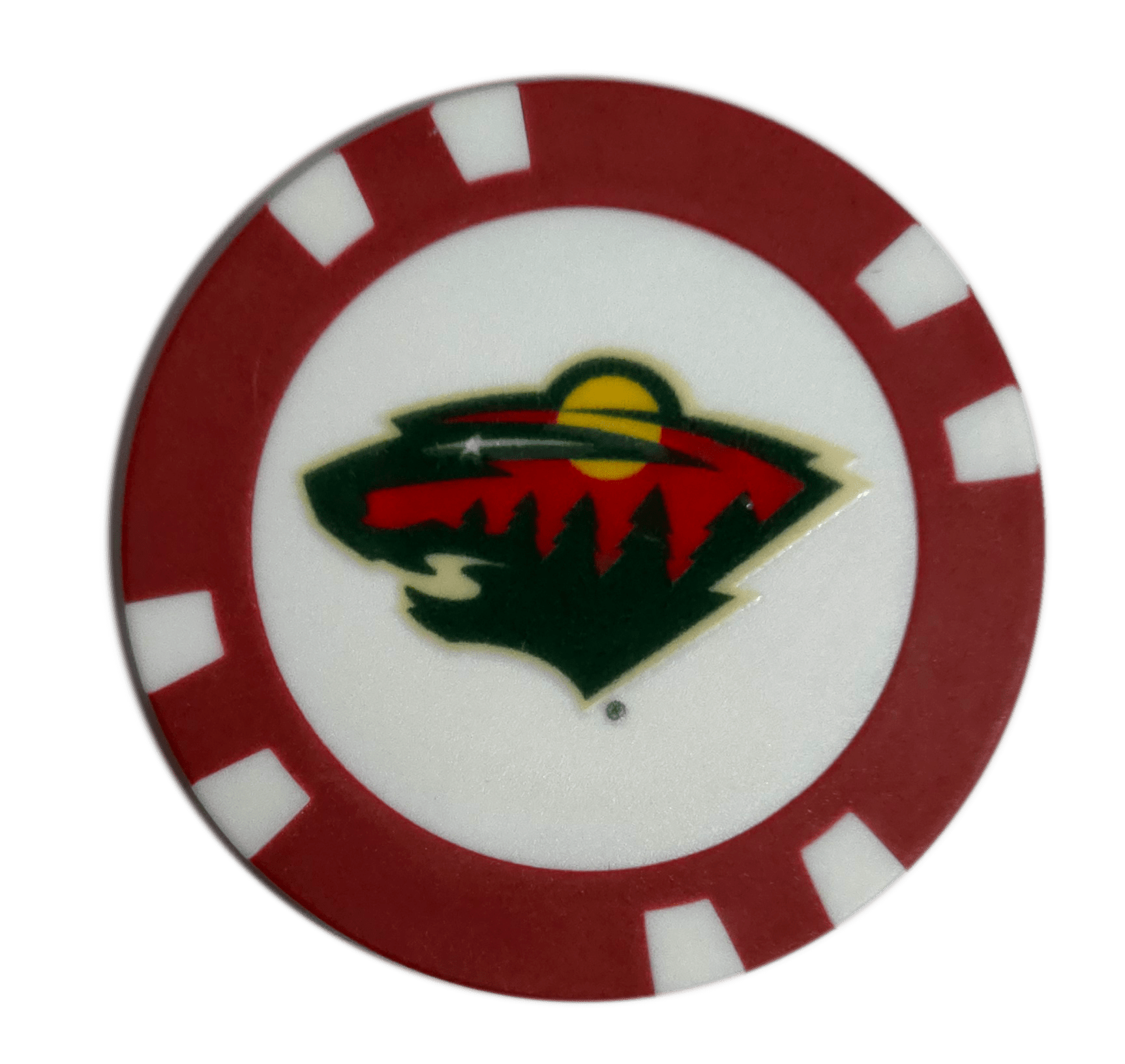 Officially Licensed Minnesota Wild Poker Chip Golf Ball Marker