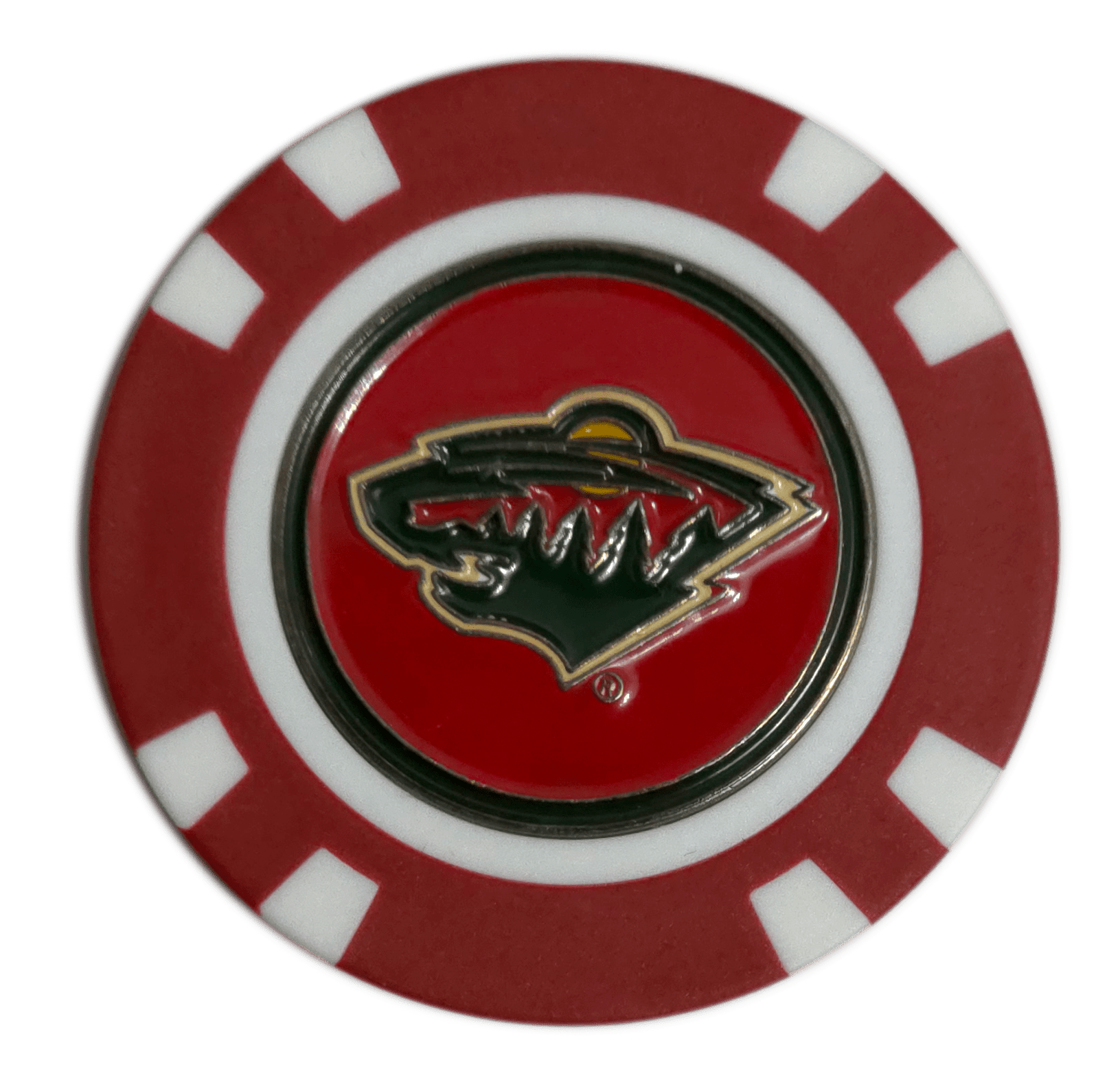 Officially Licensed Minnesota Wild Poker Chip Golf Ball Marker