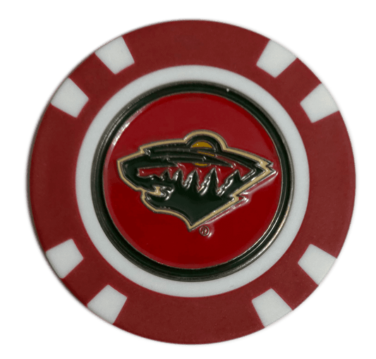 Officially Licensed Minnesota Wild Poker Chip Golf Ball Marker