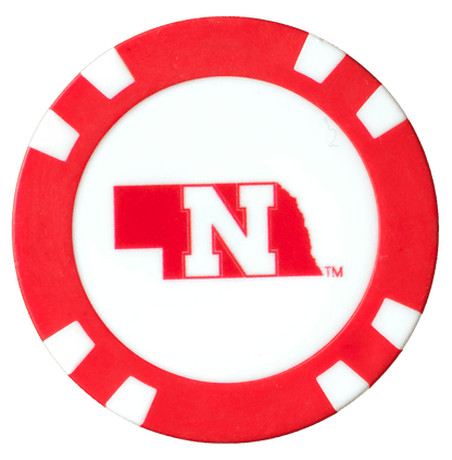 Officially Licensed Nebraska Cornhuskers Poker Chip Ball Marker