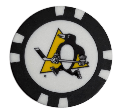 Officially Licensed Pittsburgh Penguins Poker Chip Golf Ball Marker