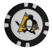 Officially Licensed Pittsburgh Penguins Poker Chip Golf Ball Marker