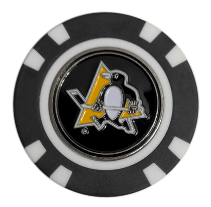 Officially Licensed Pittsburgh Penguins Poker Chip Golf Ball Marker