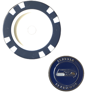 Officially Licensed Seattle Seahawks Poker Chip Ball Marker