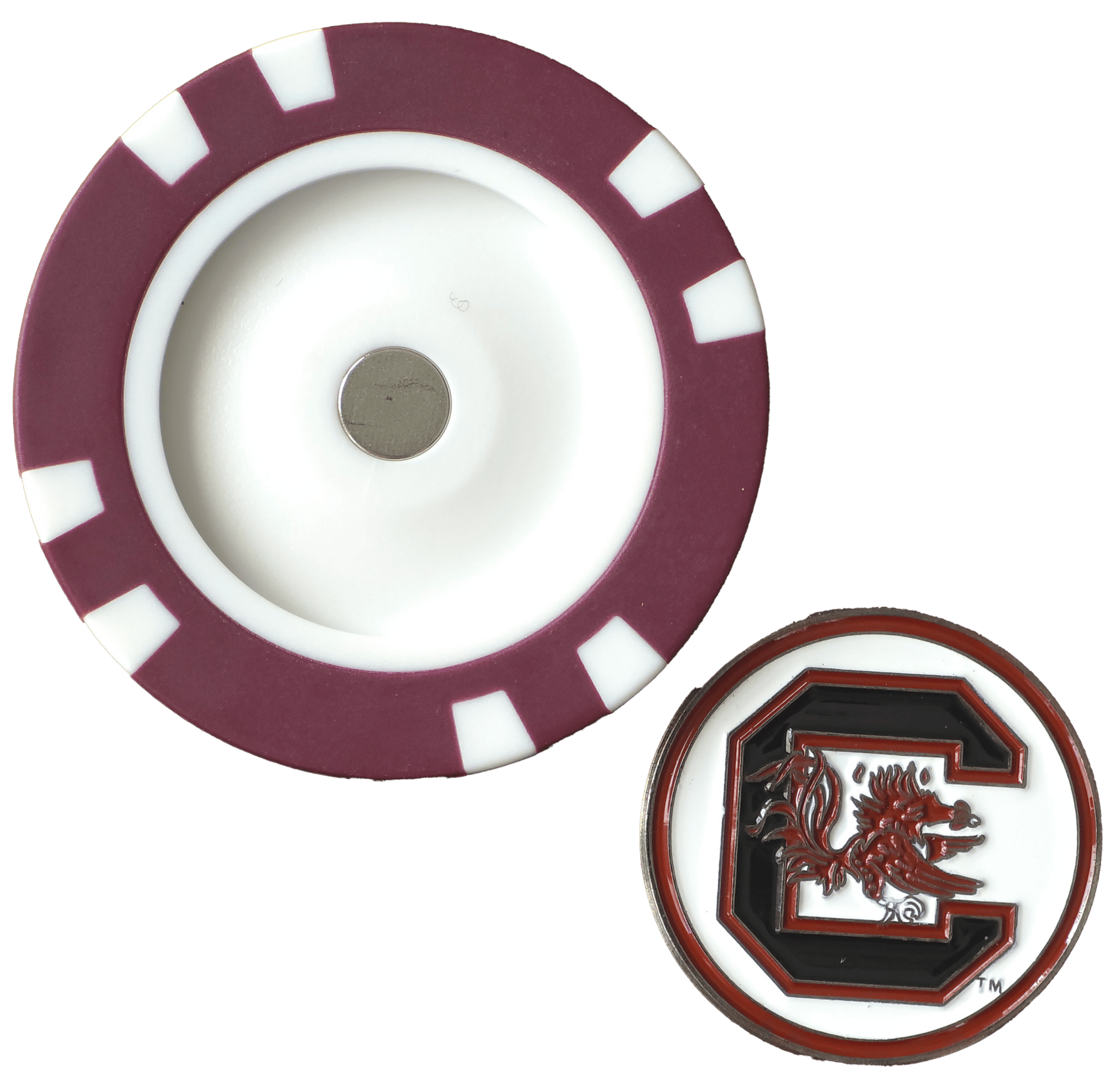 Officially Licensed South Carolina Gamecocks Poker Chip Ball Marker