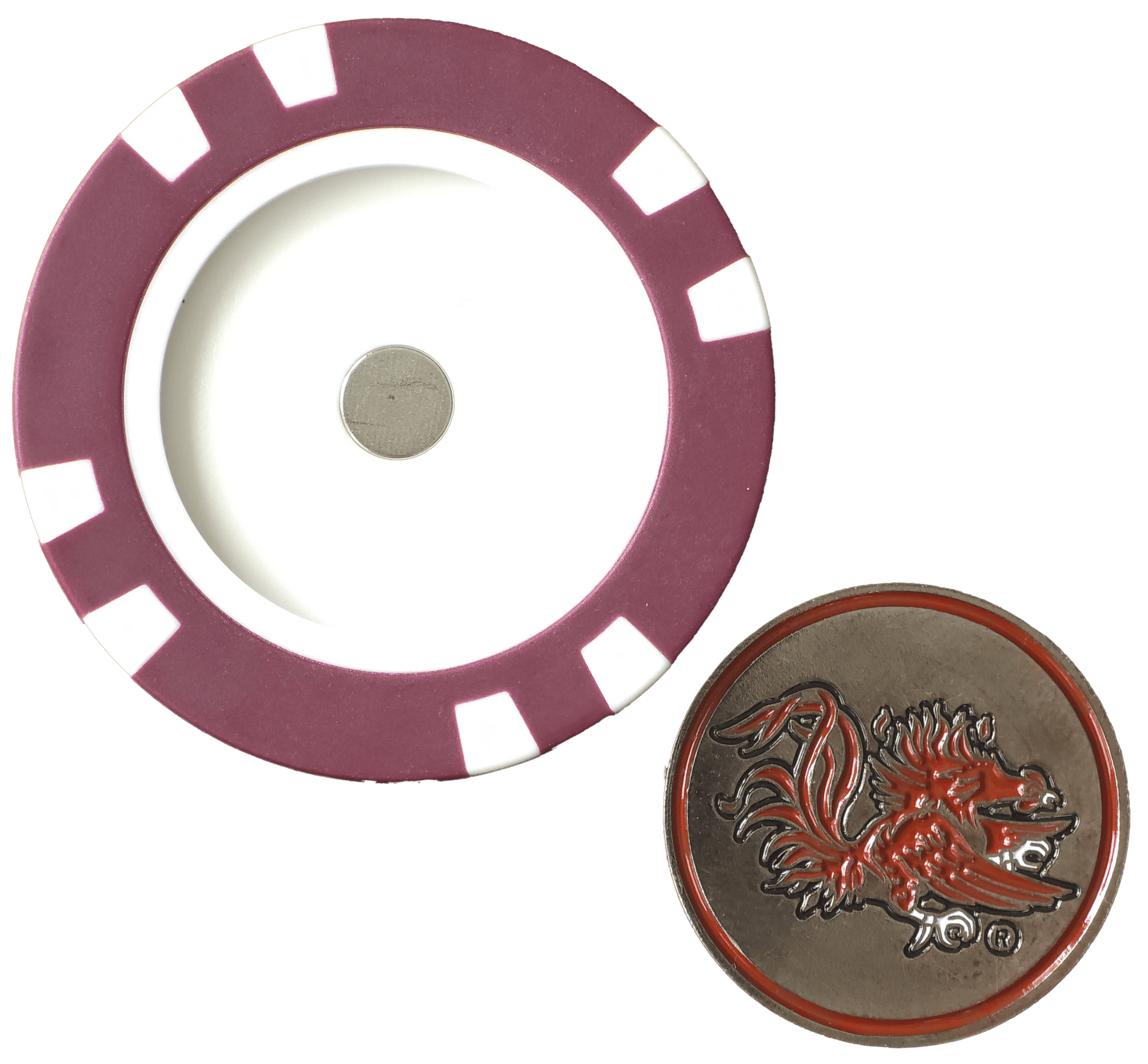 Officially Licensed South Carolina Gamecocks Poker Chip Ball Marker